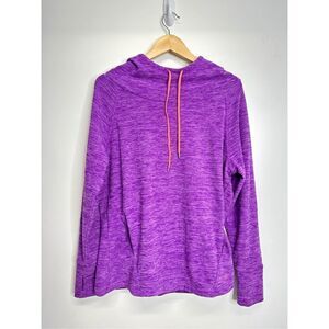 LUKKA LUX Sweater Womens Purple Thumbholes Medium Athletic Running Cycling Overs